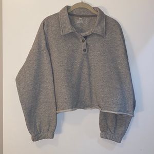 Aerie Fleece Polo Sweatshirt